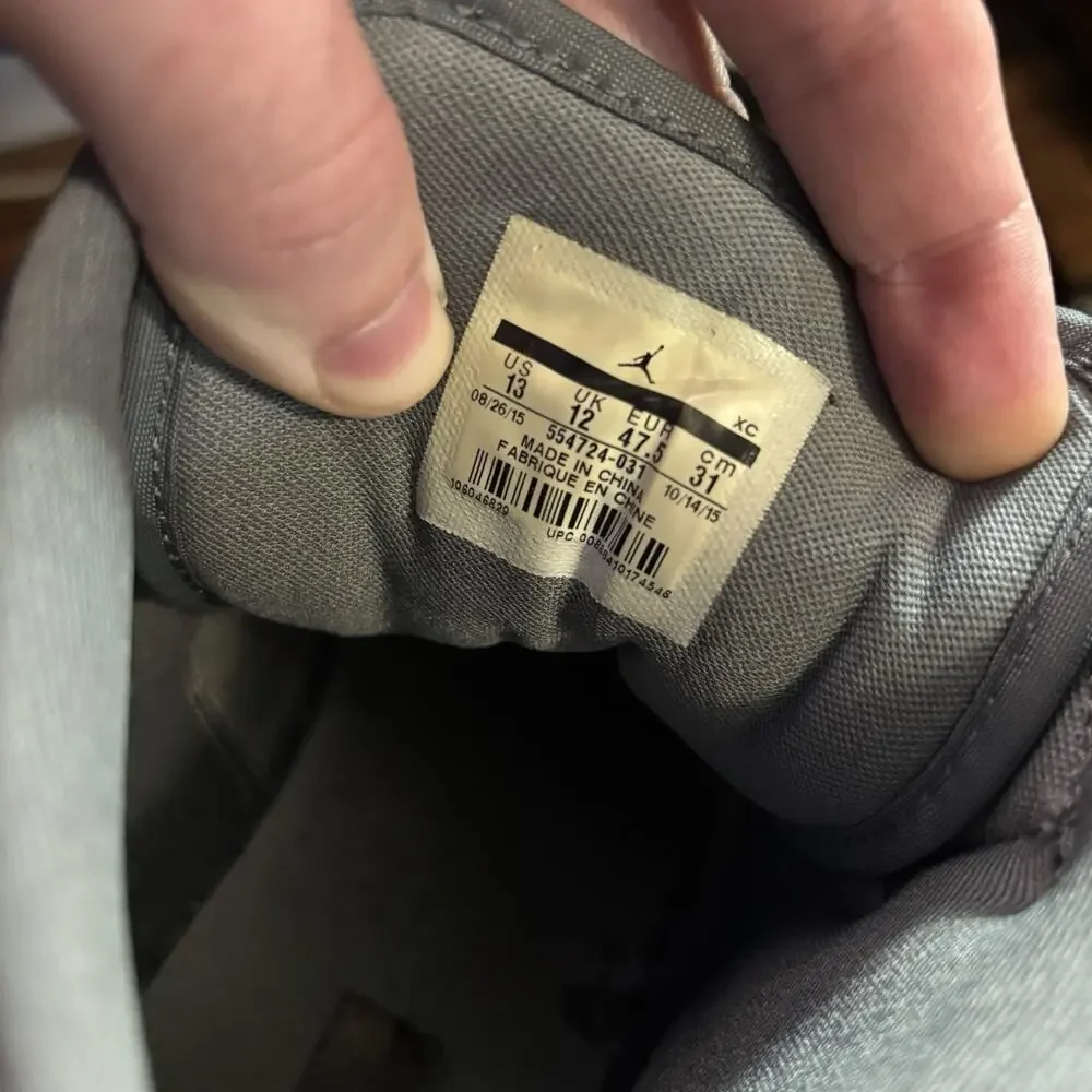 Men’s Size 13 - Jordan 1 Mid Cool Grey 2015 Retro Gray Athletic Shoes 554724-031